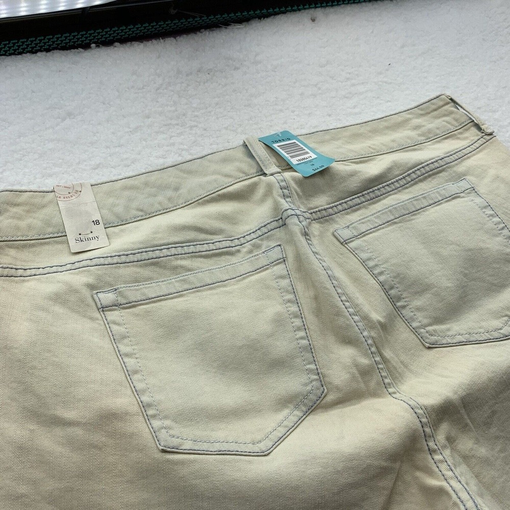 Torrid Sophia Skinny Jeans Plus Size 18 38x31 Bleached Denim Tapered Stretch - Picture 8 of 16